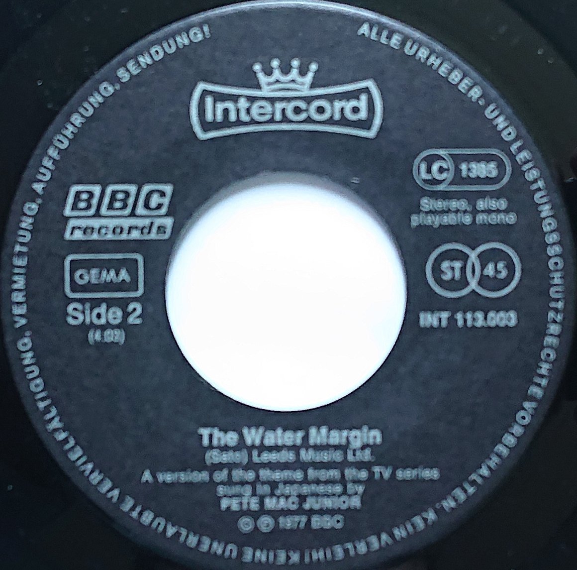 INT 113.003 The water margin Sato from the BBC records and Tapes library Label